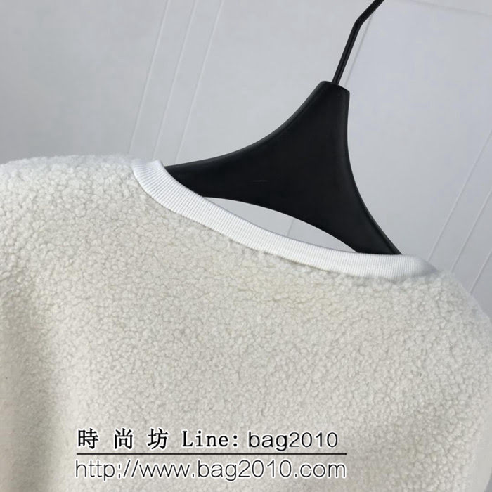 GUCCI古馳 18ss秋冬新款 羊羔毛套頭衛衣 刺繡貼圖圖案 高版本男女同款 ydi2567